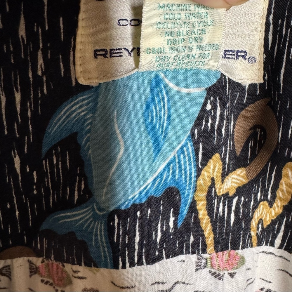 Vintage Rare Reyn Spooner Dietrich Varez Hawaiian Shirt Fish Print Size Small - Picture 7 of 15